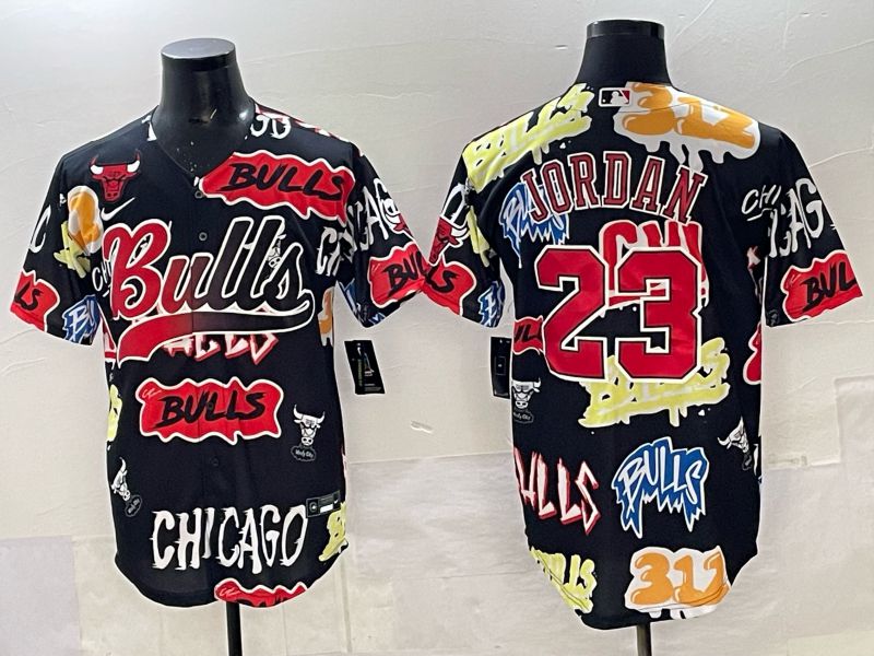 Men Chicago Bulls Nike #23 Jordan black NBA 2025 Jersey style 05